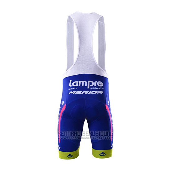 2017 Fahrradbekleidung Lampre Merida Blau Trikot Kurzarm und Tragerhose - zum Schließen ins Bild klicken